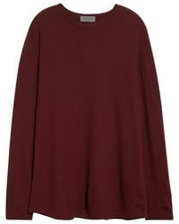 Yohji Yamamoto - Long Sleeve Super 120S Wool Crewneck T-Shirt - Lyst