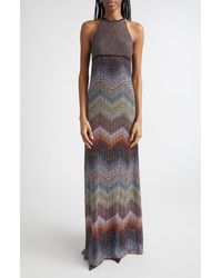 Missoni - Greek Zigzag Sequin Lamé Dress - Lyst