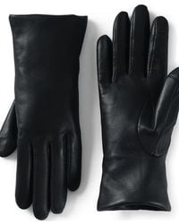 Lands' End - Ez Touch Screen Cashmere Lined Leather Gloves - Lyst