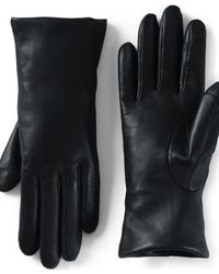 Lands' End - Ez Touch Screen Cashmere Lined Leather Gloves - Lyst
