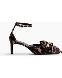 H&M - Bow-Detail Velour Court Shoes - Lyst