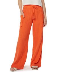 Roxy - Sea Goldie Wide Leg Cotton Pants - Lyst