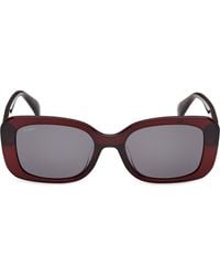 Max Mara - 54Mm Rectangular Sunglasses - Lyst