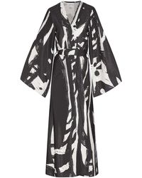 Diarrablu - Suto Print Awa Long Sleeve Wrap Maxi Dress At Nordstrom - Lyst