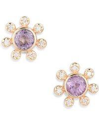 Anzie - Dew Drop Étoile Semiprecious Stone & Diamond Stud Earrings - Lyst
