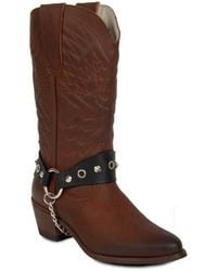 Urbnkicks - Cowboy Leather Boots - Lyst