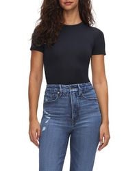 GOOD AMERICAN - Sculpting Tee Bodysuit - Lyst