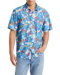 Tommy Bahama - Mojito Bay Salud Floral Short Sleeve Button-up Shirt - Lyst
