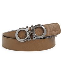 Ferragamo - Adjustable & Reversible Gancini Leather Belt - Lyst