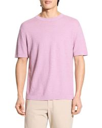 Theory - Kolben Short Sleeve Linen & Cotton Blend Crewneck Sweater - Lyst