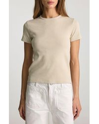 Mavi - Stretch Cotton Rib T-Shirt - Lyst