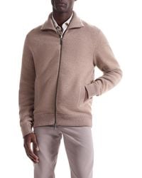 Bugatchi - Wool Blend Zip Cardigan - Lyst