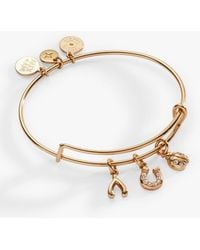 ALEX AND ANI - Love And Luck Multi Charm Bangle Bracelet - Lyst