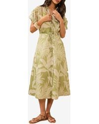 Lipsy - Palm Print Short Dress - Lyst