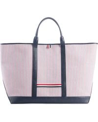 Thom Browne - Large Tool Canvas & Leather Tote - Lyst