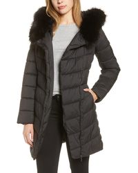Bernardo Oversized Faux Fur Hood Puffer Coat - Black