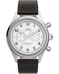 Timex - Waterbury Metropolitan Chronograph Leather Strap Watch, 41Mm - Lyst