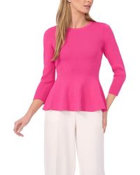 Halogen® - Rib Peplum Sweater - Lyst