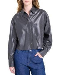 Twp - Little Big Joe Leather Snap-Up Shirt - Lyst