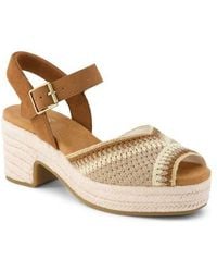 TOMS - Isla Peep Toe Sandal - Lyst