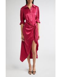 Cinq À Sept - Fabbie Silk Cocktail Shirtdress - Lyst