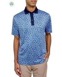 Con.struct - Regular Fit Micro Floral Print Recycled Performance Golf Polo - Lyst