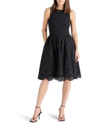 Steve Madden - Julian Mixed Media Cotton Dress - Lyst