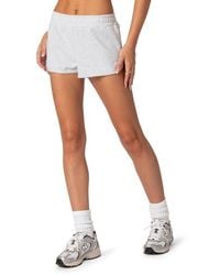 Edikted - California Girl Cotton Blend Sweat Shorts - Lyst