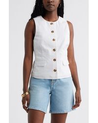 Caslon - Front Button Vest - Lyst