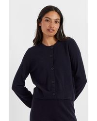 Chinti & Parker - Wool Cashmere Blend Crew Neck Cropped Cardigan - Lyst