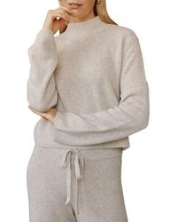 Bella Dahl - Wool & Cashmere Mock Neck Sweater - Lyst