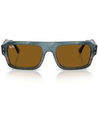 Ray-Ban - 56Mm Rectangular Sunglasses - Lyst