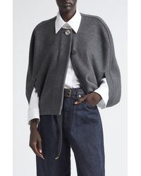 Givenchy - Crop Wool & Cashmere Cape - Lyst