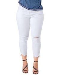 Standards & Practices - Tessa Chewed Hem Stretch Skinny Jeans - Lyst
