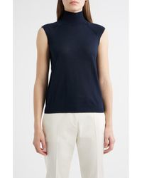 BOSS - Fipini Turtleneck Sleeveless Virgin Wool Sweater - Lyst