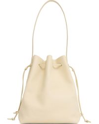 Mansur Gavriel - Everyday Cabas Leather Drawstring Bucket Bag - Lyst