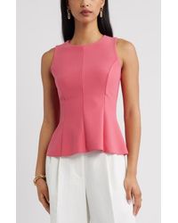 Open Edit - Crewneck Flared Tank - Lyst