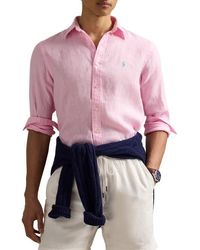 Polo Ralph Lauren - Classic Fit Solid Linen Button-Down Shirt - Lyst