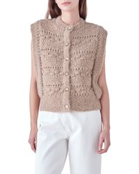 English Factory - Textured Sweater Vest - Lyst