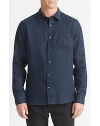 Vince - Linen Button-Up Shirt - Lyst