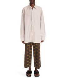 Dries Van Noten - Calander Stripe Oversize Cotton Button-up Shirt - Lyst