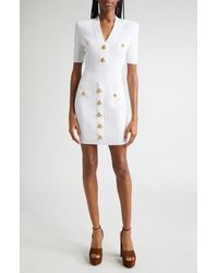 Balmain - Dress With Decorative Buttons - Lyst