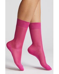 Oroblu - Ribbed Crew Socks - Lyst