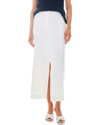 Grey Lab - Front Slit Mid Rise Maxi Skirt - Lyst