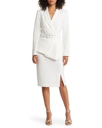 Tahari - Nested Belted Jacket And Skirt - Lyst