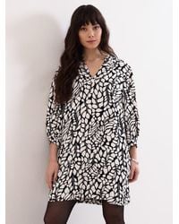 Phase Eight - Milicia V-Neck Printed Mini Tunic Dress - Lyst