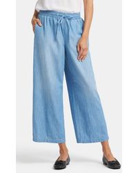 NYDJ - Jayne Cotton Pull-On Ankle Wide Leg Jeans - Lyst