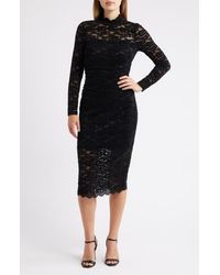 vince camuto lace long sleeve dress Vince Camuto Lace Long Sleeve Dress In Blush