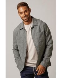 LEISURE LAB - Cotton Tweed Button Up - Lyst