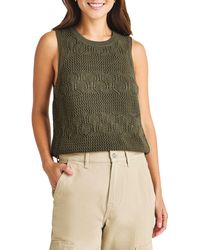 Splendid - Celine Open Stitch Sleeveless Sweater - Lyst